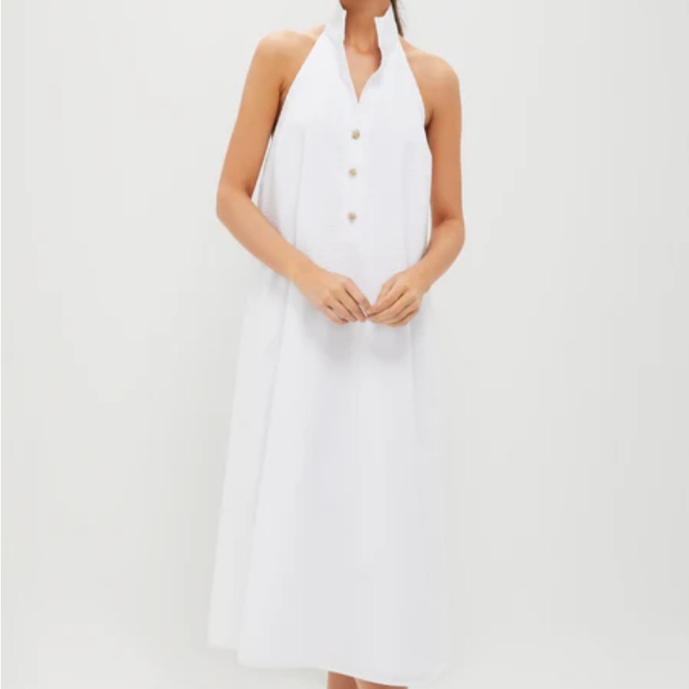 NWT TUCKERNUCK White Seersucker Jagger Dress size Medium